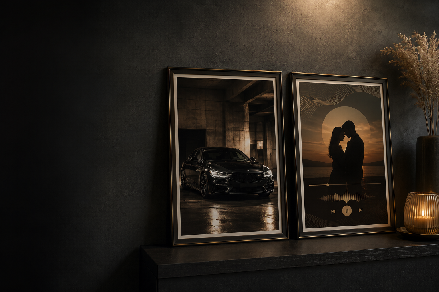 Персонализирани CAR SPEC и OUR SONG постери в рамки